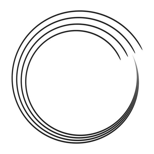 Spirale Circulaire Géométrique Tourbillon Tourbillon Cochlear Vortex Volute Shape Illustration — Image vectorielle