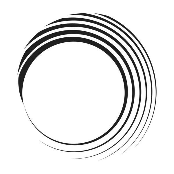 Espiral Geométrica Circular Remolino Giro Cochlear Vórtice Forma Voluta Stock — Vector de stock