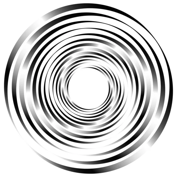 Geometrische Cirkelvormige Spiraal Wervelend Draaiend Cochleaire Vortex Volumevorm Voorraad Vector — Stockvector