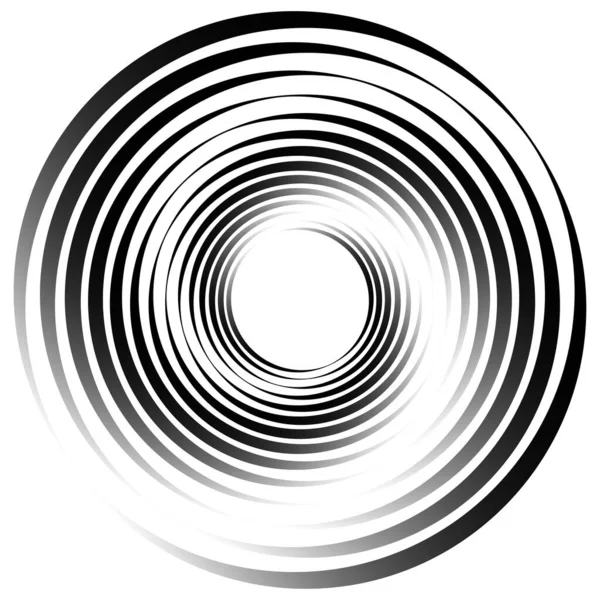 Geometrische Kreisspirale Wirbel Und Wirbel Cochlear Wirbel Volutenform Bestandsvektorillustration Clip — Stockvektor