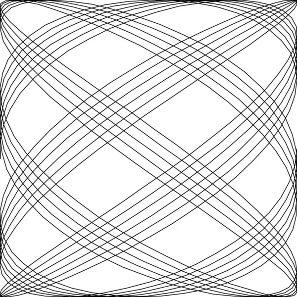 Геометричні Вигнуті Перетин Ліній Абстрактна Сітка Сітка Візерунок Фон Стокова — стоковий вектор