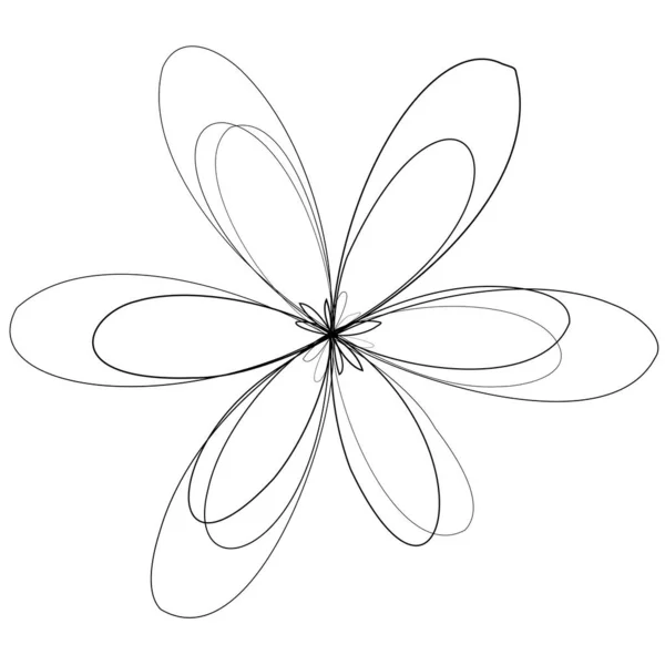 Volutt Spiralsymbol Ikonmotiv Sirkelformet Radiallinjeforvrengning Snirklete Kombinasjon Utforming Sener Doodle – stockvektor
