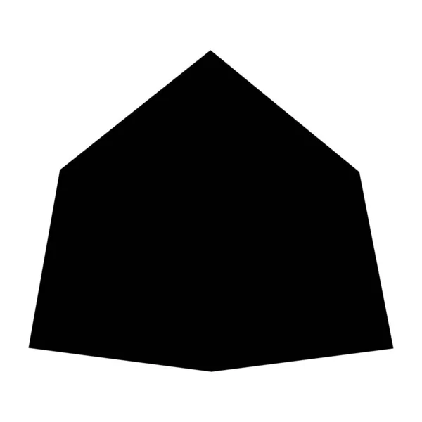 エッジ 幾何学的な石 小石の形 シンプルです 基本的な角 角度の付いた要素のシルエット 砕いた岩の形 石積みのためのナゲット 石工の概念 テーマ — ストックベクタ