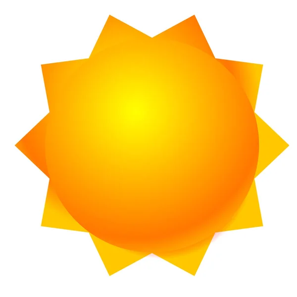Solklämma Konst Solgrafik Logotyp Symbol Eller Ikon Vektor Stock Vektor — Stock vektor