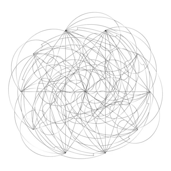 Squiggly Losowy Szkic Szkic Losowych Linii Zaplątane Linie Element Projektu — Wektor stockowy