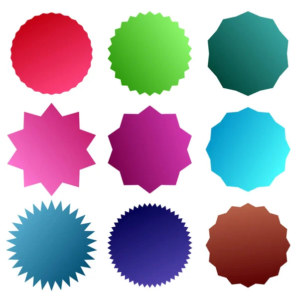 Badge Medal Starburst Sunburst Seal Vector Icon Circle Banner Sticker — 스톡 벡터