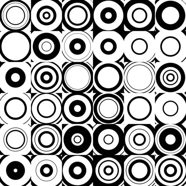 Seamless Pattern Concentric Radial Radiating Circles Rings Lines Ripple Radiate — Stock Vector