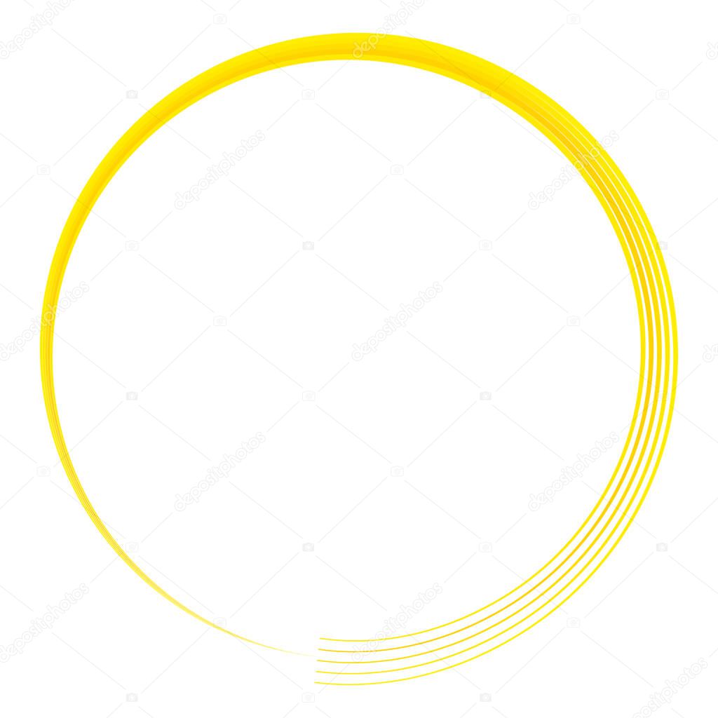 Geometric circular spiral, swirl and twirl. Cochlear, vortex, volute shape  Stock vector illustration, Clip art graphics.
