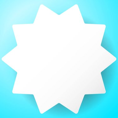 Yıldız patlaması, güneş patlaması rozeti, fok şeklinde. Dairesel pankart, fiyat etiketi, etiket vektör illüstrasyonu Stok vektör illüstrasyonu, Clip sanat grafikleri.