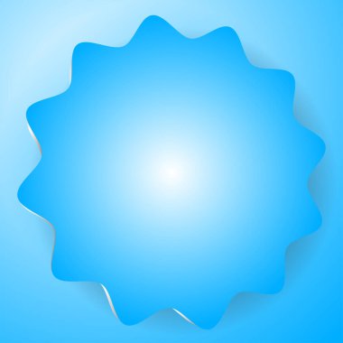 Yıldız patlaması, güneş patlaması rozeti, fok şeklinde. Dairesel pankart, fiyat etiketi, etiket vektör illüstrasyonu Stok vektör illüstrasyonu, Clip sanat grafikleri.