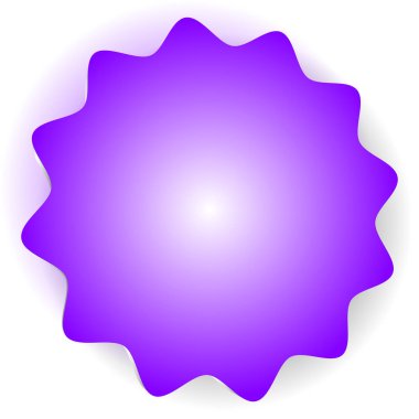 Yıldız patlaması, güneş patlaması rozeti, fok şeklinde. Dairesel pankart, fiyat etiketi, etiket vektör illüstrasyonu Stok vektör illüstrasyonu, Clip sanat grafikleri.