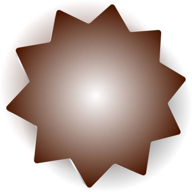 Yıldız patlaması, güneş patlaması rozeti, fok şeklinde. Dairesel pankart, fiyat etiketi, etiket vektör illüstrasyonu Stok vektör illüstrasyonu, Clip sanat grafikleri.