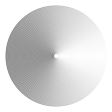 Geometrik dairesel spiral, girdap ve dönüş. Koklear, girdap, volt biçimli vektör illüstrasyonu, Clip sanat grafikleri.