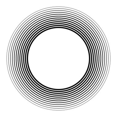 Geometrik dairesel spiral, girdap ve dönüş. Koklear, girdap, volt biçimli vektör illüstrasyonu, Clip sanat grafikleri.