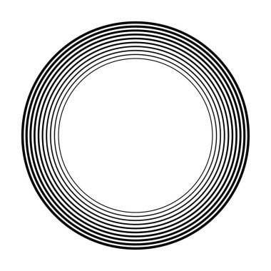 Geometrik dairesel spiral, girdap ve dönüş. Koklear, girdap, volt biçimli vektör illüstrasyonu, Clip sanat grafikleri.