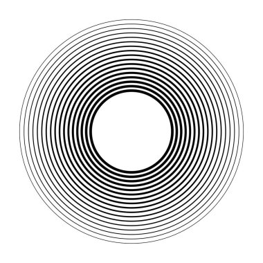 Geometrik dairesel spiral, girdap ve dönüş. Koklear, girdap, volt biçimli vektör illüstrasyonu, Clip sanat grafikleri.