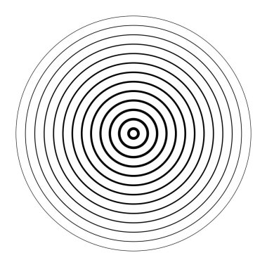 Geometrik dairesel spiral, girdap ve dönüş. Koklear, girdap, volt biçimli vektör illüstrasyonu, Clip sanat grafikleri.
