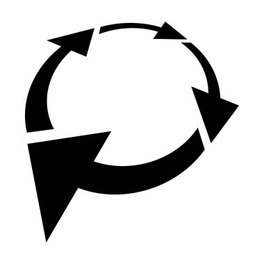 Dairesel, daire şeklinde ok CCW, CW serisi Stok çizimi, Clip sanatı grafikleri.