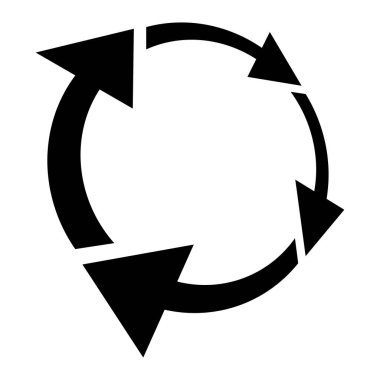 Dairesel, daire şeklinde ok CCW, CW serisi Stok çizimi, Clip sanatı grafikleri.