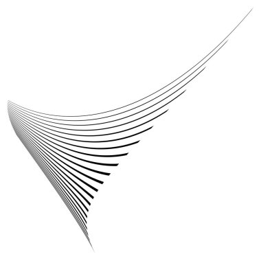 Soyut dalgalı, dalgalı, dalgalı çizgi vektör elementi