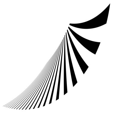 Soyut dalgalı, dalgalı, dalgalı çizgi vektör elementi