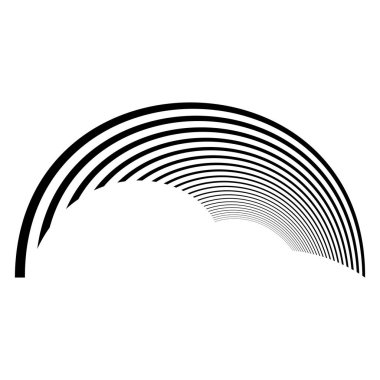 Soyut dalgalı, dalgalı, dalgalı çizgi vektör elementi