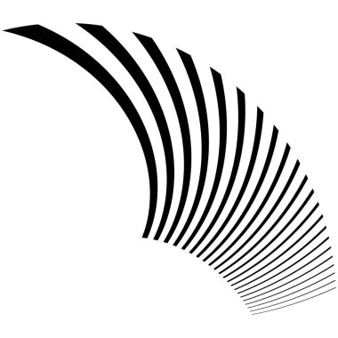 Soyut dalgalı, dalgalı, dalgalı çizgi vektör elementi