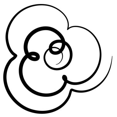 Kıvrım, Döngü şekilleri, element vektör illüstrasyonu Stok vektör illüstrasyonu, kırpma sanatı.