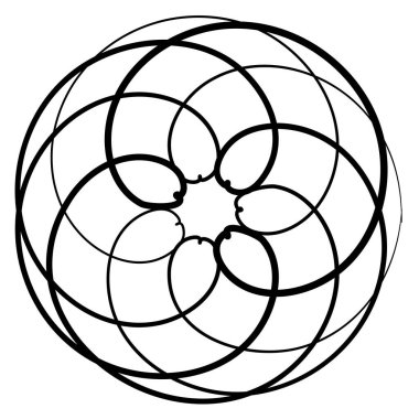 Kıvrım, Döngü şekilleri, element vektör illüstrasyonu Stok vektör illüstrasyonu, kırpma sanatı.