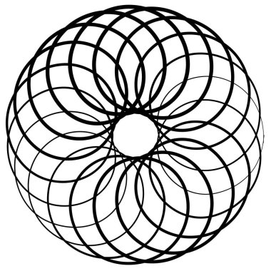 Kıvrım, Döngü şekilleri, element vektör illüstrasyonu Stok vektör illüstrasyonu, kırpma sanatı.