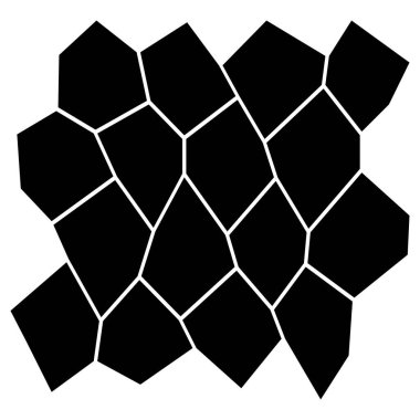 Tessellasyon, Rastgele, Düzensiz Mozaik fayanslar, Taşlar, Taşlama Şablonu, Arkaplan - Stok vektör çizimi, klip- sanat grafikleri