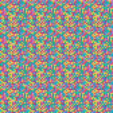 Canlı Renkli kare pikseller, Mozaik fayanslar Kusursuz Tekrarlanabilir Desen, arkaplan