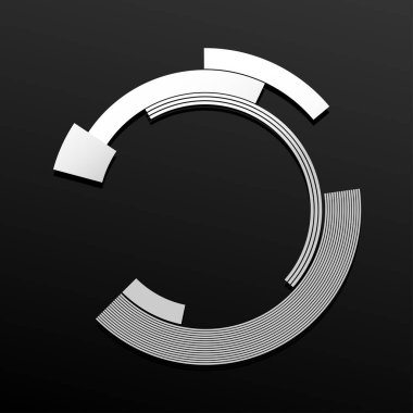 Soyut vektör çemberi arkaplan tasarımı