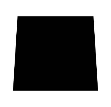 Temel kare şekil, kare düzlem perspektifte. 3B düz açı trapezi, rhomb şekli Stok vektör çizimi, Clip sanat grafikleri.