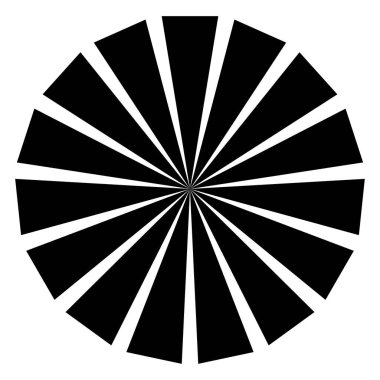 Radyal, yayılan çizgiler, çizgiler. Satırlar kare biçiminde dizayn ögesi Stok vektör illüstrasyonu, Clip sanat grafikleri birleştiriliyor.