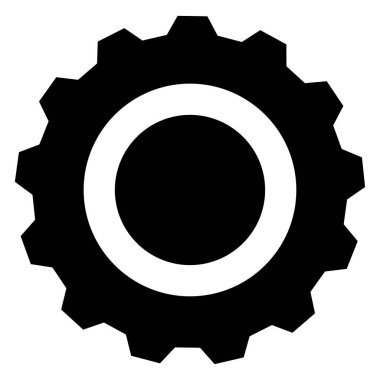 Vites, dişli, dişli ikonu, sembol ve logo. Kurulum, kişiselleştirme, teknik konsept vektör logosu resimleme, Clip-art grafikleri.