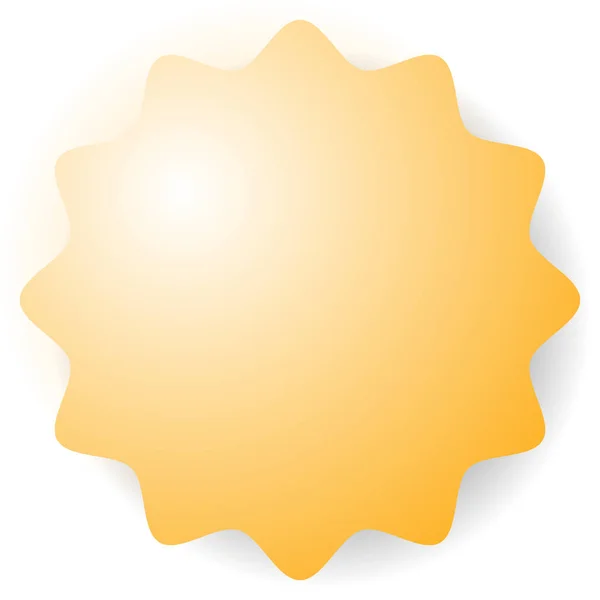 Звездный Всплеск Солнечный Значок Форма Печати Круглый Баннер Ценник Векторная — стоковый вектор