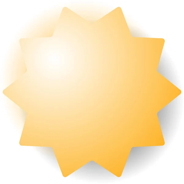 Starburst Sunburst Badge Robbenform Kreisförmiges Banner Preisschild Etikettenvektorillustration Lagervektorillustration Clip — Stockvektor