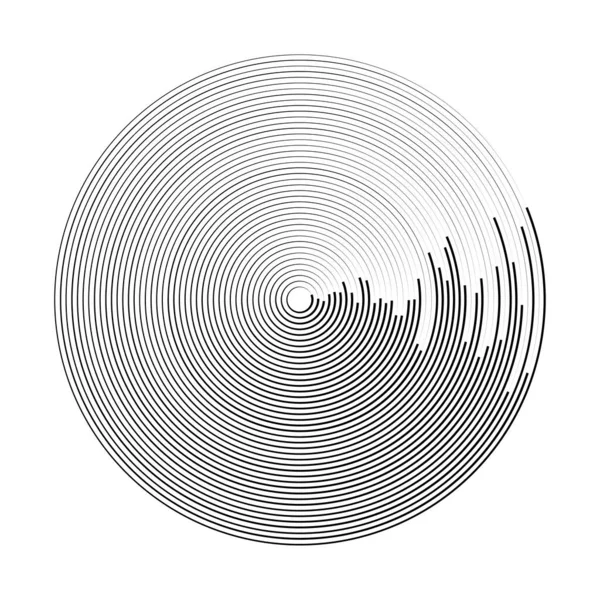 Geometric Circular Spiral Swirl Twirl Cochlear Vortex Volute Shape Stock — Stock Vector