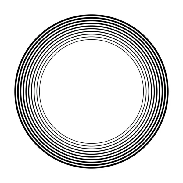 幾何学的な円形の螺旋 渦巻きとねじれ クリア ボリューム形状ストックベクトルイラスト クリップアートグラフィック — ストックベクタ