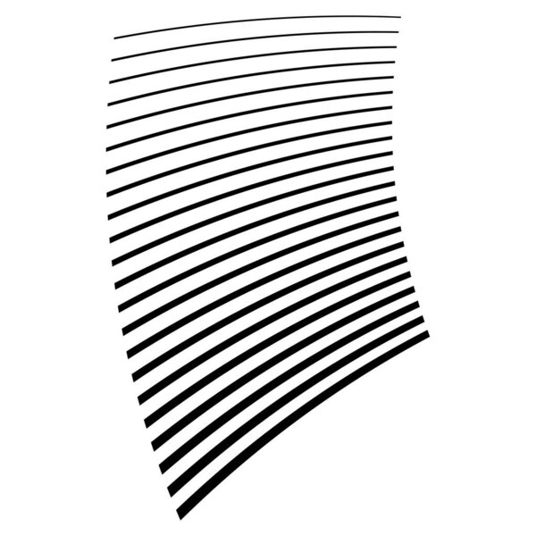 Abstract wavy, waving, billowy lines vector element
