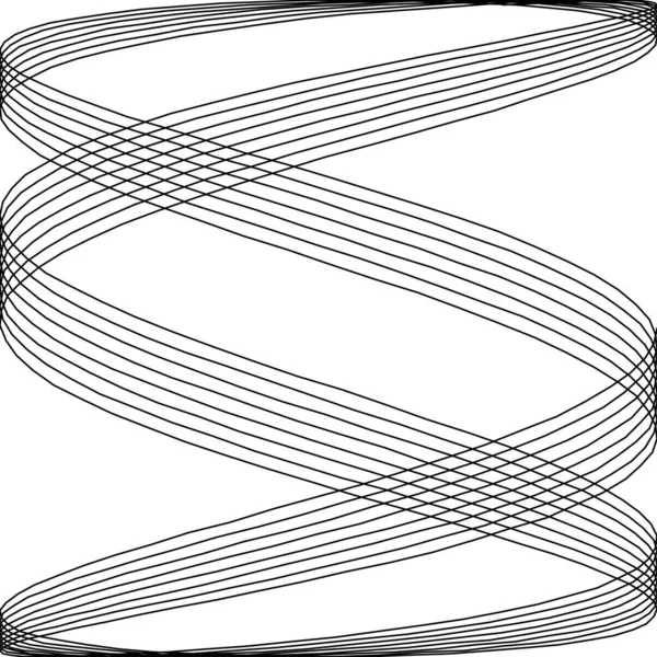 Ondulado Linhas Verticais Senoidal Sinuous Curve Lines Vector Illustration Stock — Vetor de Stock