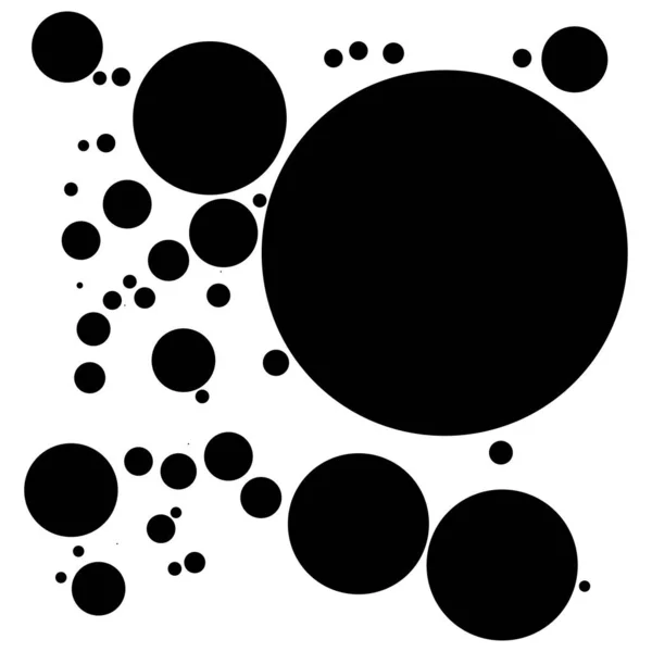 Pois Aléatoires Cercles Éléments Pois Illustration Vectorielle Stock Clip Art — Image vectorielle