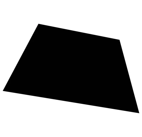 Βασικό Τετράγωνο Σχήμα Τετράγωνο Επίπεδο Προοπτική Επίπεδη Γωνία Τραπέζης Σχήμα — Διανυσματικό Αρχείο
