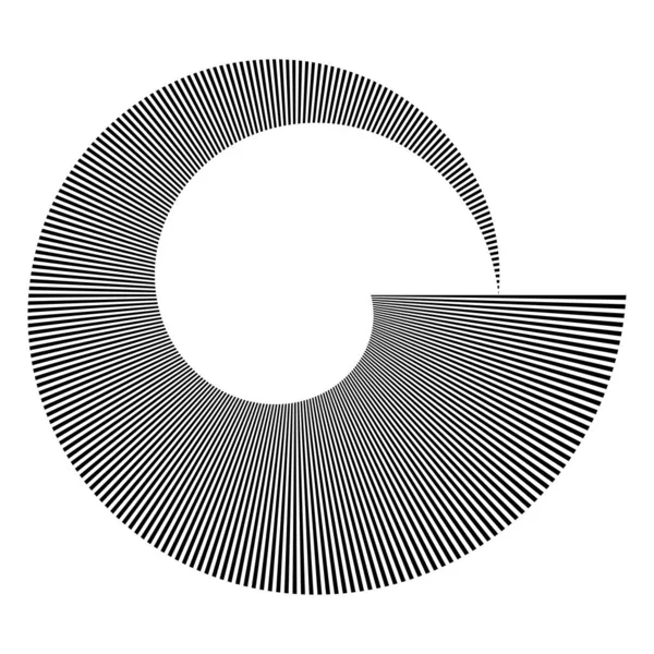 Circular Radial Lines Volute Helix Shape Design Element Stock Illustration — Stock Vector