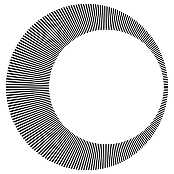 Cirkulära Radiella Linjer Volut Spiral Form Designelement Lagerillustration Clip Konst — Stock vektor