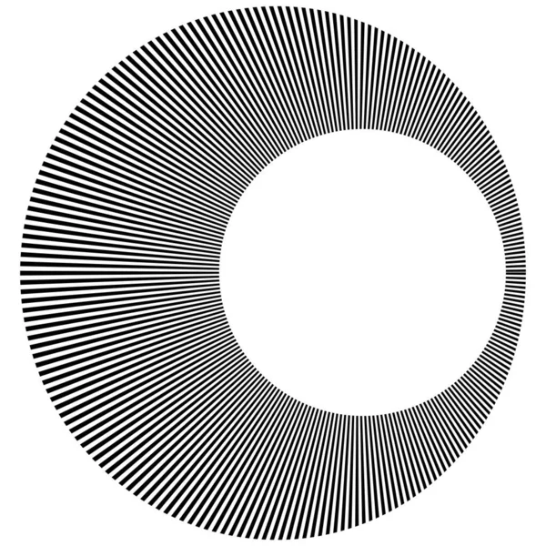 Cirkulära Radiella Linjer Volut Spiral Form Designelement Lagerillustration Clip Konst — Stock vektor
