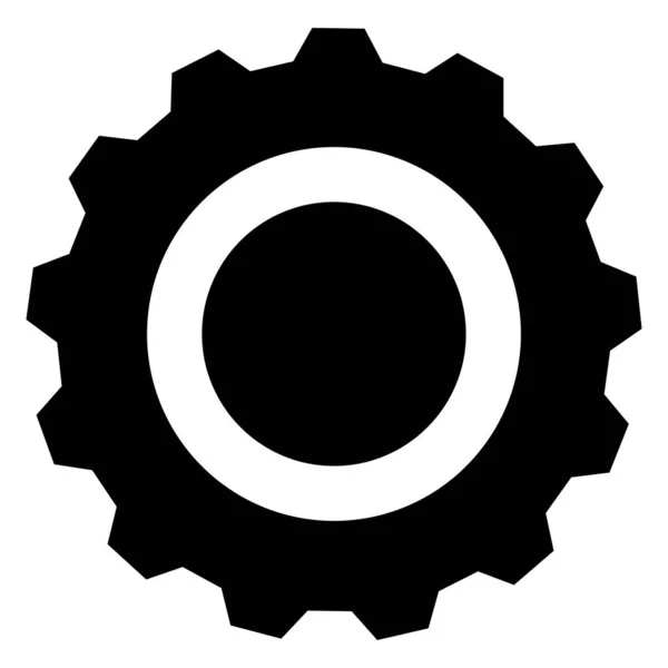 Gear Cogwheel Gearwheel Icon Symbol Logo Setup Customization Technical Concept — Stock Vector