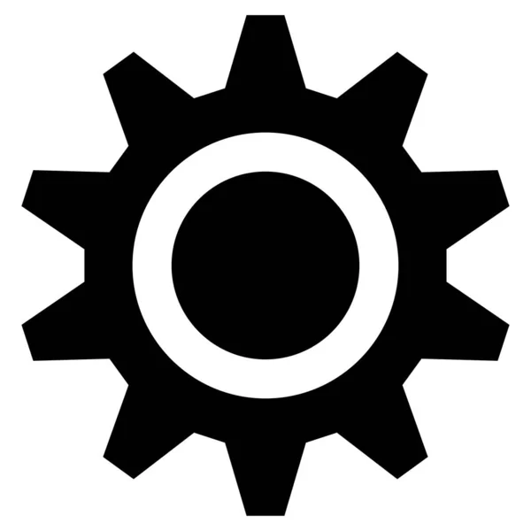 Gear Cogwheel Gearwheel Icon Symbol Logo Setup Customization Technical Concept — Stock Vector