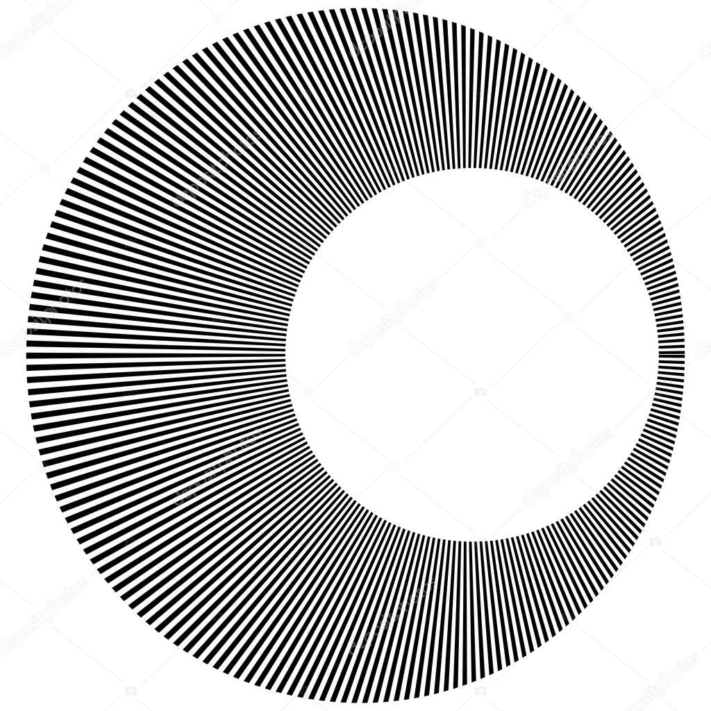 Circular radial lines volute, helix shape design element(s)  Stock illustration, Clip art graphics.